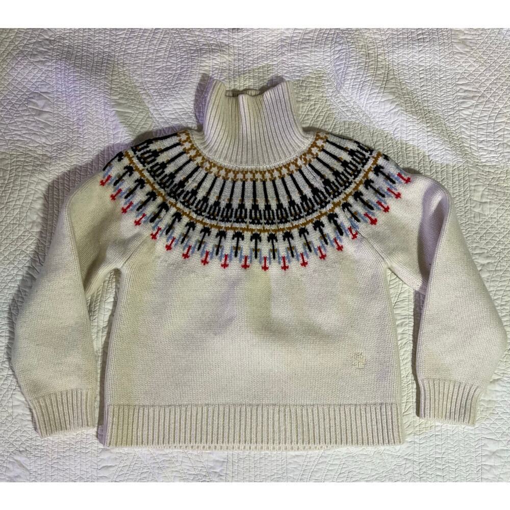 Elegant Cream Patterned Women's Sweater